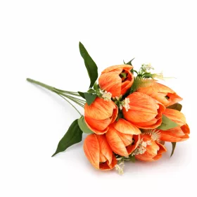   1. Terméknév: 50 cm-es 10 Szálas Narancs-Sárga Selyem Tulipán Csokor – Élethű Művirág Dekoráció Otthonra és Rendezvényre