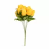50 cm-es 10 Szálas Sárga Selyem Tulipán Csokor – Élethű Művirág Dekoráció Otthonra és Rendezvényre