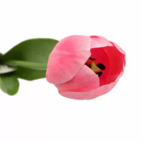  Prémium 56 cm-es rózsaszín műtulipán – vastag, stabil szilikon gumi dekor virág lakásba és rendezvényekre