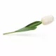 Prémium 56 cm-es fehér műtulipán – vastag, stabil szilikon gumi dekor virág otthonra és rendezvényre