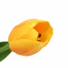 Prémium 56 cm-es sárga műtulipán – vastag, stabil szilikon gumi dekor virág otthonra és rendezvényekre