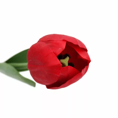 Prémium 56 cm-es piros műtulipán – vastag, stabil szilikon gumi dekor virág lakásba és rendezvényekre
