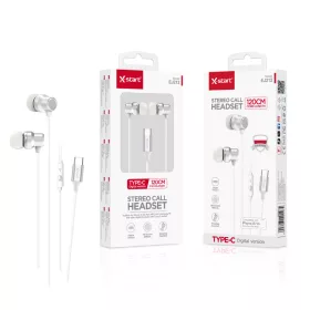   X-Start EJ212 Type-C sztereó headset mikrofonnal – alumínium ház, 120 cm kábel, digitális hang
