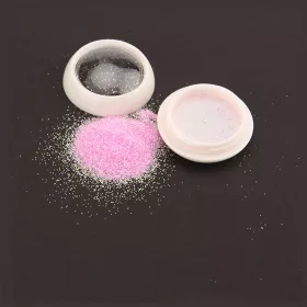 Köröm díszítő csillámpor - cukor hatású pink