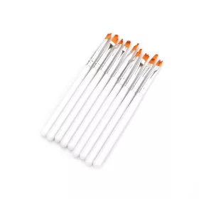 Ombre Körömdíszítő Ecset szett 9 db - Fehér