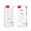 X-start hálózati USB töltő 2.0A – egyportos gyors töltő, fehér (Model CDQ070)