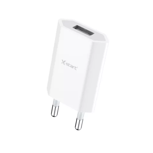 X-start hálózati USB töltő 2.0A – egyportos gyors töltő, fehér (Model CDQ070)