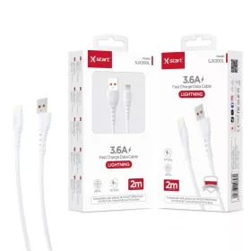   X-start 3.6A Lightning gyors töltésű adatkábel – 2 m, fehér