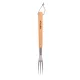 Hosszú nyelű grill villa fa markolattal – rozsdamentes BBQ villa 40 cm