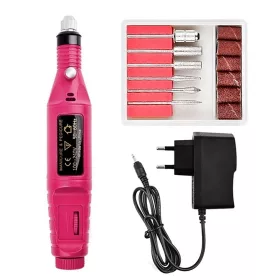   Elektromos -12 Fej, Pedikűr Manikűr, Műköröm Csiszoló, Polírozó gép - Pink