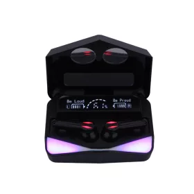 DAMAX M28 headset wireless 5.3 - LED-es kijelzővel - fekete