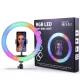 RGB Selfie LED Lámpa Színes, állítható fényerő és színhőmérséklet 33 cm