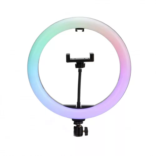 RGB Selfie LED Lámpa Színes, állítható fényerő és színhőmérséklet 33 cm