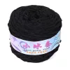  Vastag zsenilia kötőfonal - fekete - 190 g
