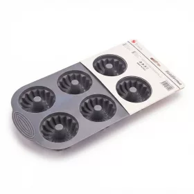   Szilikon mini kuglóf sütőforma – 6 részes rugalmas sütőforma otthoni sütéshez – 3