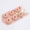 Szilikon mini kuglóf sütőforma – 6 részes rugalmas sütőforma otthoni sütéshez