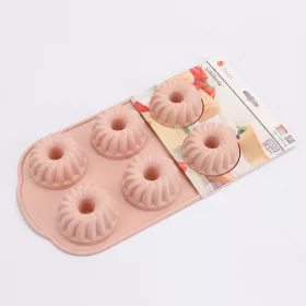   Szilikon mini kuglóf sütőforma – 6 részes rugalmas sütőforma otthoni sütéshez