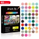 48 színű akril festék marker készlet rugalmas ecsetheggyel – Brush Tip Acrylic Paint Marker