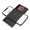 BOROFONE BT16 Power bank vezeték nélküli töltéssel 5W 10000mAh, vezeték nélküli + 2db 2A USB kimenettel,  LED kijelző - Fekete