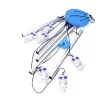Szélcsengő ezüst bagoly 70 cm
