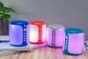 Hordozható Bluetooth hangszóró, Színes LEDS Világít TG611 - Fehér