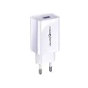 USAMS T22 Gyorstöltő, Utazó töltő, 18W USB QC3.0 - Fehér 