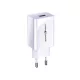 USAMS T22 Gyorstöltő, Utazó töltő, 18W USB QC3.0 - Fehér 