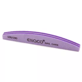Essaco Körömreszelő - Lila szivacsos ívelt 100/180