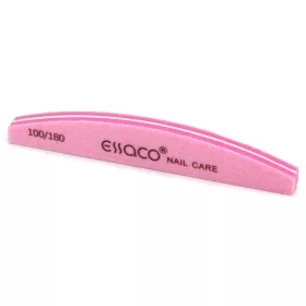   Essaco Körömreszelő - Rózsaszín szivacsos ívelt 100/180