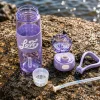 680 ml-es sport kulacs szívószállal és mérőskálával – BPA-mentes ivópalack, barack-barna