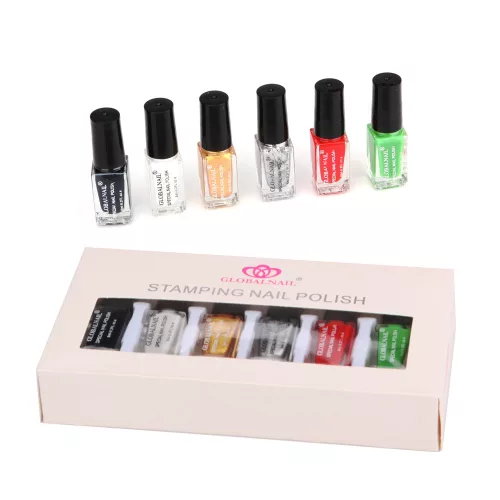 Köröm nyomda gél lakk szett - 6 db x 6 ml