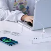 USAMS U63 adatátviteli kábel, Type-C To Lightning 20W PD gyorstöltés támogatás, 120 cm hosszú - Fekete