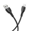 BOROFONE BX51 USB Lightning töltő és adatkábel 1m 2.4A - Fekete