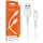 BOROFONE BX51 USB Lightning töltő és adatkábel 1m 2.4A - Feher