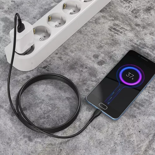 BOROFONE BX51 USB Micro  töltő és adatkábel 1m 2.4A - Fekete