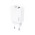 USAMS US-CC121 Gyorstöltő 20W USB + USB-C, QC3.0 + PD3.0 - Feher