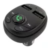 YOOUP V01 Dupla USB autós töltő, Vezeték nélküli FM modulátor, Autós kihangosító - Fekete
