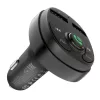 YOOUP V01 Dupla USB autós töltő, Vezeték nélküli FM modulátor, Autós kihangosító - Fekete