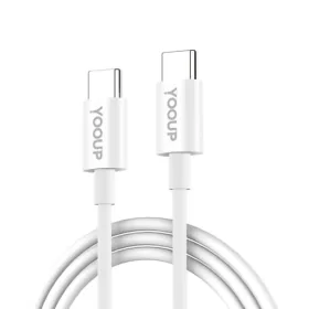YOOUP L04 Type-C - Type-C töltő adatkábel - Fehér