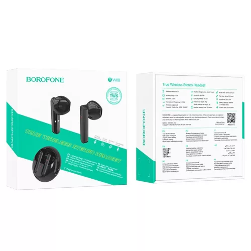 BOROFONE BW08 Luxury TWS Bluetooth Headset - Fekete