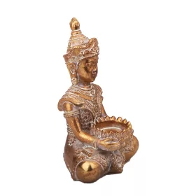 Ülő Buddha szobor - műgyanta, 19 cm magas