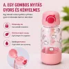 700 ml-es gyermek kulacs szívószállal és biztonsági kupakkal – BPA-mentes ivópalack, világoskék