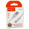 YOOUP L01-CC Type-C / Type-C kábel PD 60W 3A 2m - Fehér