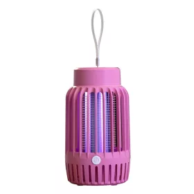   Szúnyogírtó UV lámpa pink színben – csendes, 360° védelem, USB-C csatlakozóval, UV-álló kültéri-beltéri kivitel