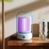Szúnyogírtó UV lámpa – modern forma, fehér-kék szín, 360° védelem, USB-C csatlakozó, beltéri és kültéri használatra