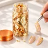 Körömdíszítő fóliapehely 80 ml – arany, füstfólia hatás