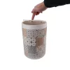 6 részes fürdőszoba szett – barna-szürke patchwork mintás, modern design