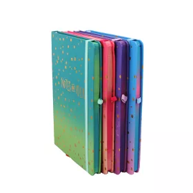   Jegyzetfüzet  A/5 gumis, vonalas, kemény fedelű, Notes and Ideas kék
