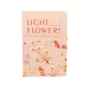 Jegyzetfüzet  A/5 gumis, vonalas, kemény fedelű, Ligth Flowers - barackvirág színű