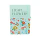 Jegyzetfüzet  A/5 gumis, vonalas, kemény fedelű, Ligth Flowers - zöld